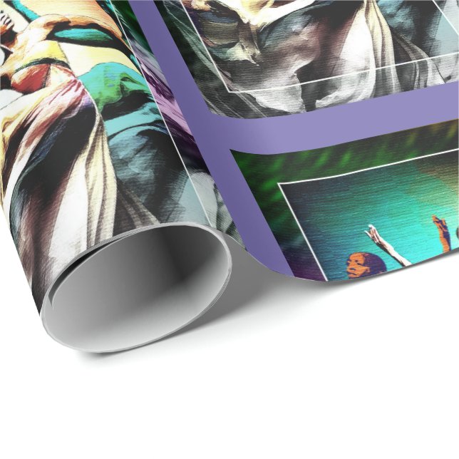 Papel De Presente Étnica (Ponta do rolo)