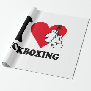 Papel De Presente Eu adoro o kickboxe