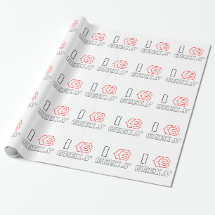 Papel De Presente Eu Amo Geeks ARTE ASCII