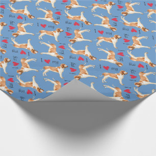 Papel De Presente Eu amo meu Bracco Italiano