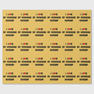 Papel De Presente Eu Amo Meu Marido Ucraniano