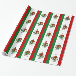 Papel De Presente eu amo méxico - bandeira mexicana