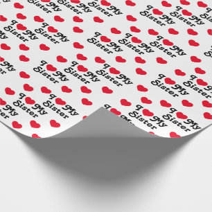 Papel De Presente Eu amo minha irmã