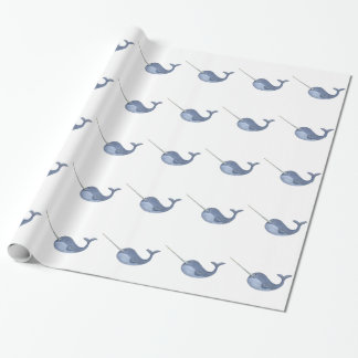 Papel De Presente Eu amo Narwhals