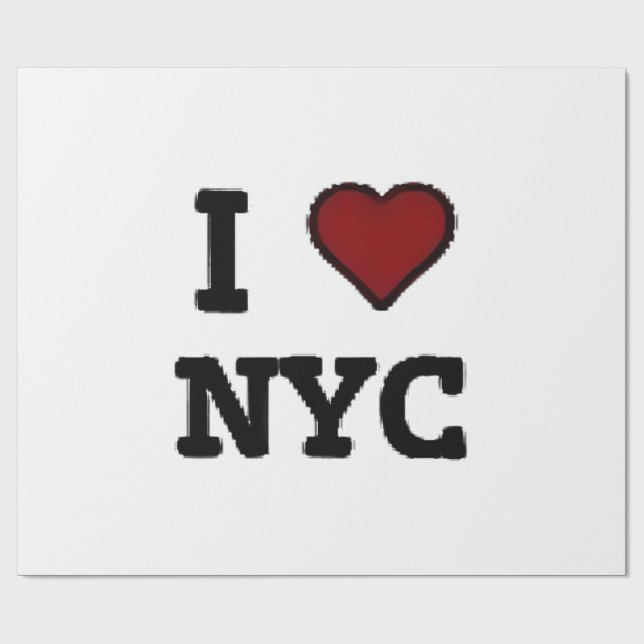 Papel De Presente Eu Amo NYC coração (Aberto)