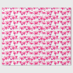 Papel De Presente Eu amo o papel de envolvimento das mamães & do pai