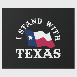 Papel De Presente Eu Apoio o Texas