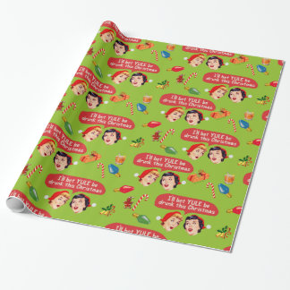 Papel De Presente Eu apostarei que YULE esteja bêbedo este Natal