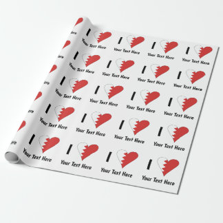 Papel De Presente Eu (Bandeira do Coração do Bahrein) Personalizado