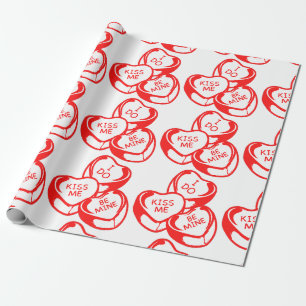 Papel De Presente Eu Beijo Que Sou O Meu Dia de os namorados