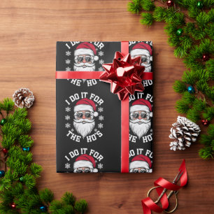 Papel De Presente Eu Faço Isso Pelas Hos Piada de Natal Papai Noel F