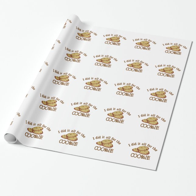Papel De Presente Eu fi-lo todo para o biscoito (Desenrolado)