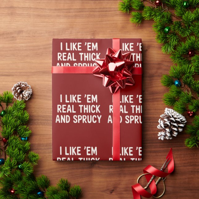 Papel De Presente Eu Gosto Deles Bem Grossos E Cheios De Natal Engra (Presente de Natal)