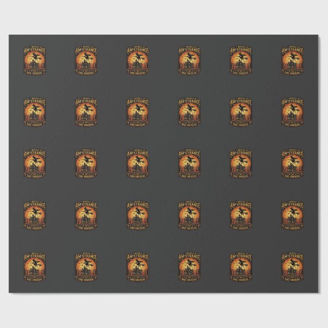 Papel De Presente Eu Mesmo Sou Estranho Incomum Bruxa De Halloween A (Aberto)