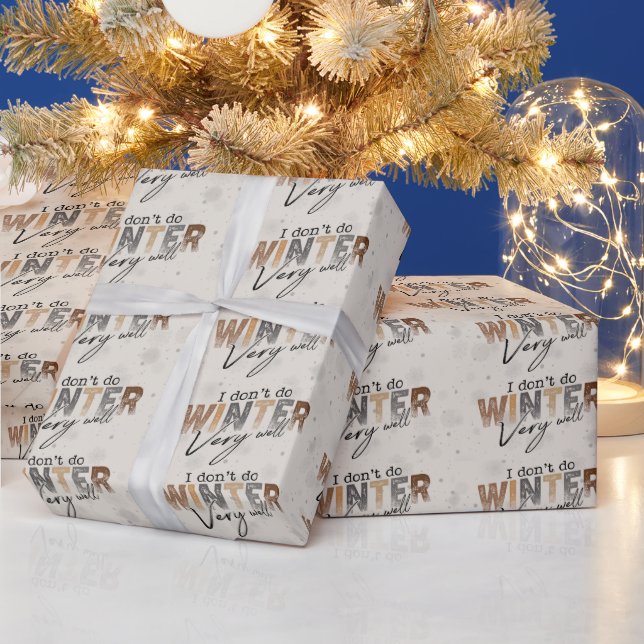 Papel De Presente Eu Não Lido Bem Com o Inverno Muito Engraçado de I (Feriados)