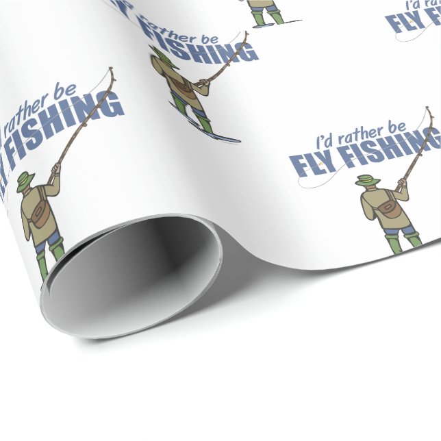 Papel De Presente Eu Preferencialmente De Pescar Voo (Ponta do rolo)