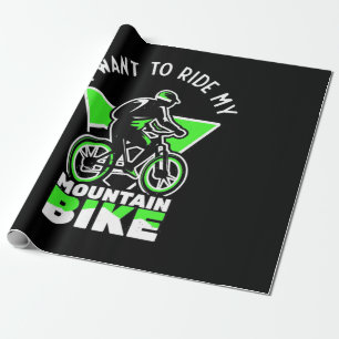 Papel De Presente Eu Quero Andar Na Minha Bicicleta De Montanha