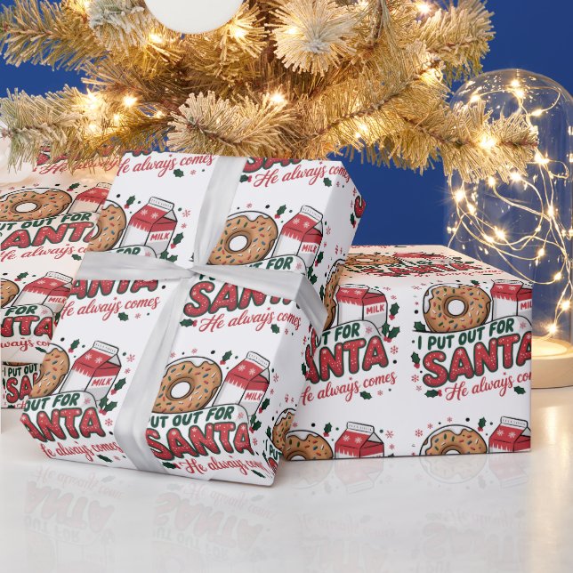 Papel De Presente Eu Saí para o Papai Noel Festa de Natal Engraçada (Feriados)