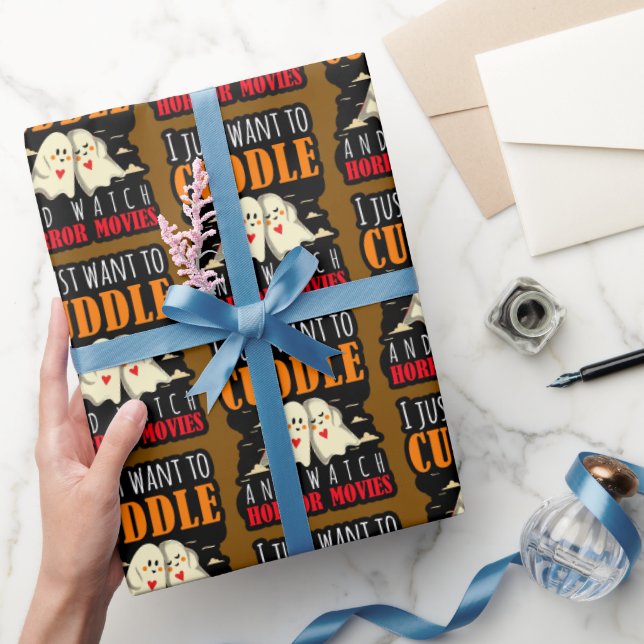 Papel De Presente Eu Só Quero Amarrar E Ver Filmes Horrores (Presentear)