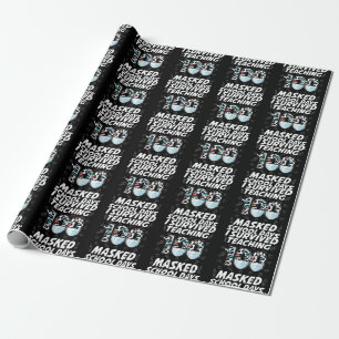 Papel De Presente Eu Sobrevivi a 100 Dias de Escola com Máscaras