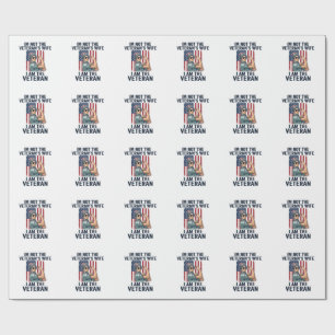 Papel De Presente Eu Sou a Mulher Veterana Patriótica Design_1