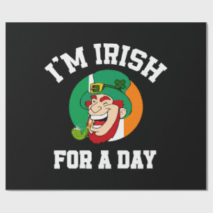 Papel De Presente Eu sou irlandês por um dia.