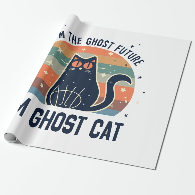 PAPEL DE PRESENTE EU SOU O FUTURO GHOST, GATO GHOST (Desenrolado)