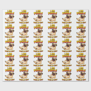 Papel De Presente Eu Sou Pibble Lave Minha Barriga