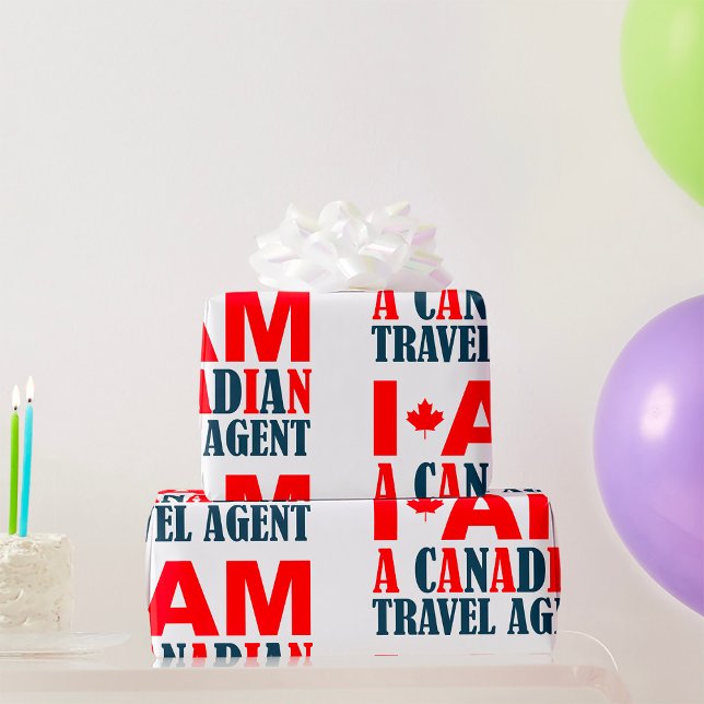 Papel De Presente Eu Sou Um Agente Viagem Canadense (Criador carregado)