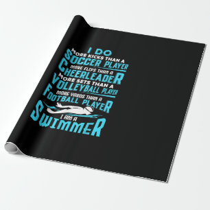 Papel De Presente Eu Sou Um Presente De Piscina De Nadar Engraçado