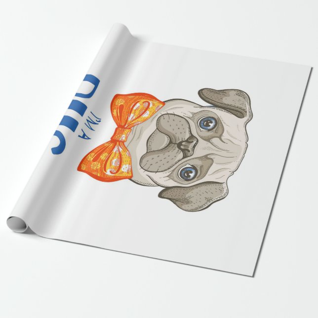 Papel De Presente Eu Sou Um Presente De Pug Engraçado, Um Presente D (Desenrolado)