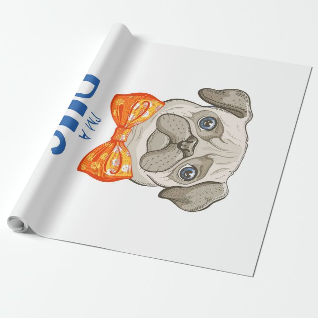 Papel De Presente Eu Sou Um Presente De Pug Engraçado, Um Presente D (Desenrolado)