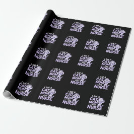Papel De Presente "Eu sou uma Cat Mãe e Enfermeira: Design para Cat-