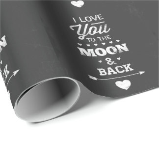Papel De Presente Eu Te Amo À Lua E De Volta