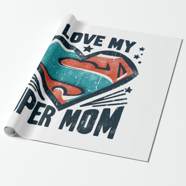 Papel De Presente Eu Te Amo Mãe (Desenrolado)