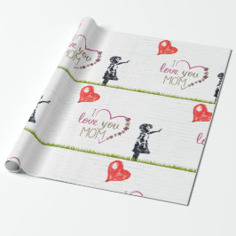 Papel De Presente Eu Te Amo Mãe