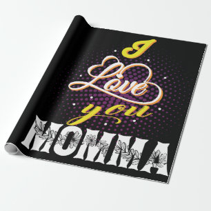 Papel De Presente eu te amo mãe
