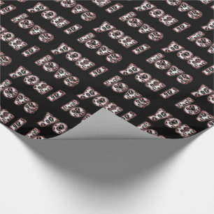 Papel De Presente Eu Te Amo Romântico Batom Negro Típico