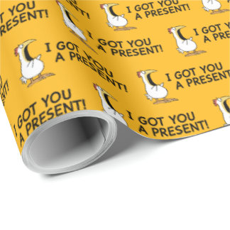 Papel De Presente EU TE DEI UM PRESENTE! frango gritando
