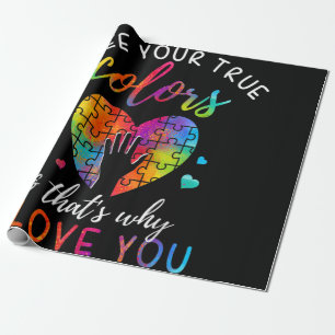 Papel De Presente Eu Vejo Suas Verdadeiras Cores, Autismo Do Mundo Q