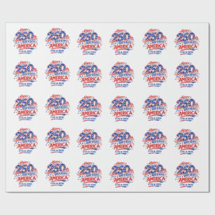 Papel De Presente EUA América 250º Aniversário Patriótico