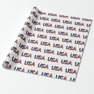 Papel De Presente EUA sobrepostos na American Flag wpcn