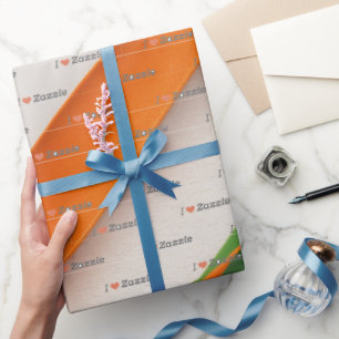 Papel De Presente #EuAmoPapelDePresenteZazzle
