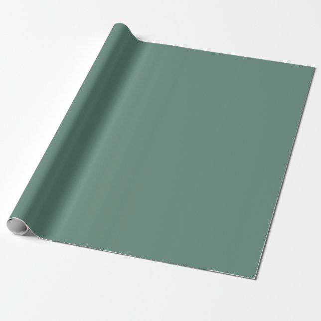 Papel De Presente Eucalipto Escuro Verde (Desenrolado)