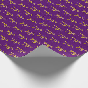 Papel De Presente Evento 79º (79-9), Dourado, Roxo