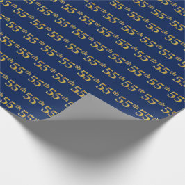 Papel De Presente Evento Azul, Faux Dourado 55º (55º)