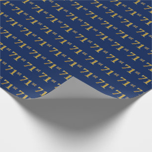 Papel De Presente Evento Azul, Faux Dourado 71ruas (Setenta-Primeiro