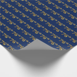 Papel De Presente Evento Azul, Faux Dourado 76 (76)