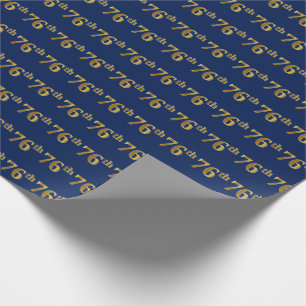 Papel De Presente Evento Azul, Faux Dourado 76 (76)