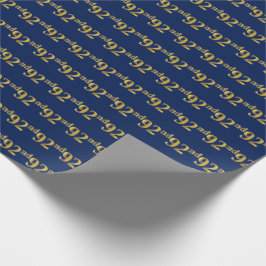 Papel De Presente Evento Azul, Faux Dourado 92º (Noventa-Segundo)